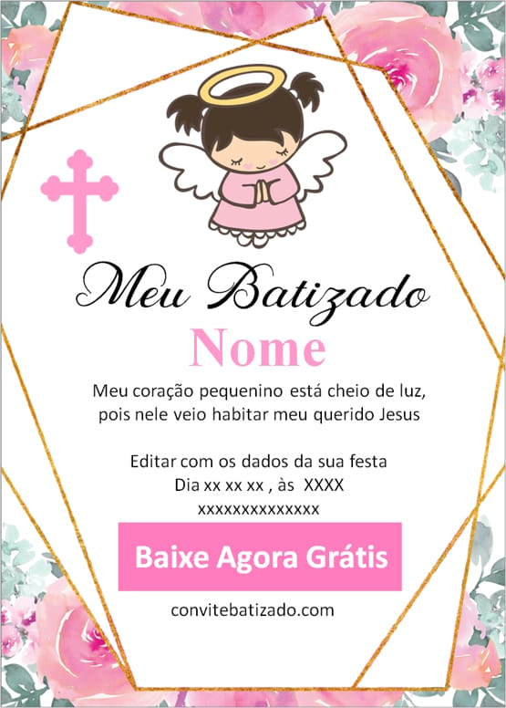 convite batizado menina pdf