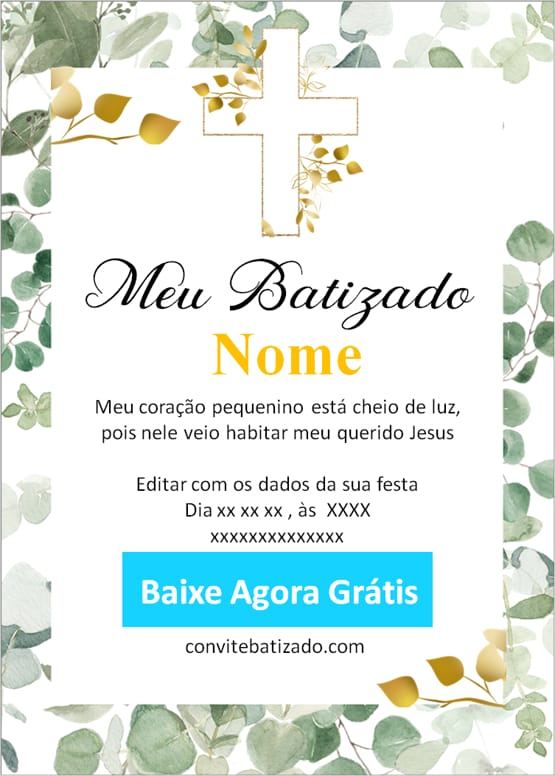 convite batizado menino criativo online