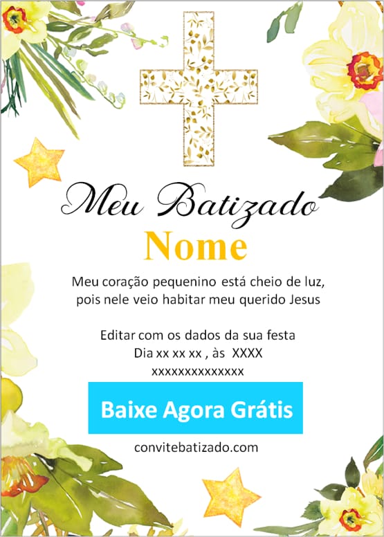 convite batizado menino whatsapp