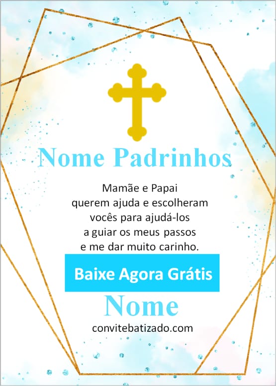 convite para padrinhos de batizado online
