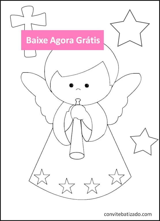 batizado para colorir