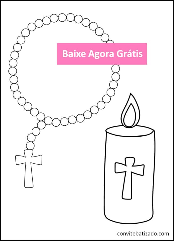 desenhos de batizado para colorir