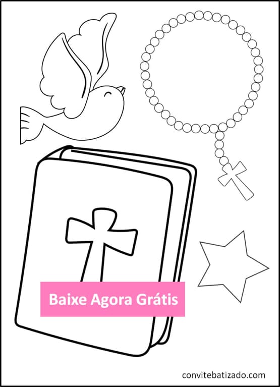 desenhos bíblicos para batizado colorir