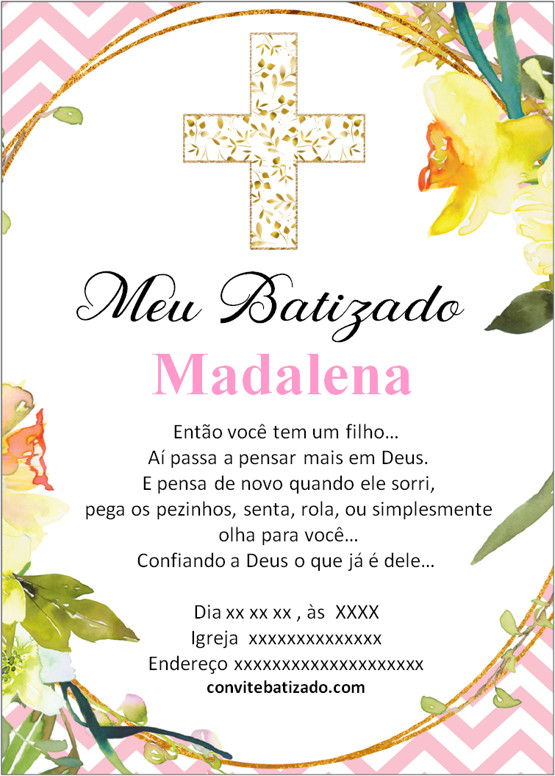 frases convite batizado grátis
