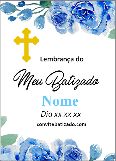 tag batizado azul