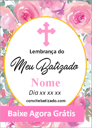 tag batizado editável